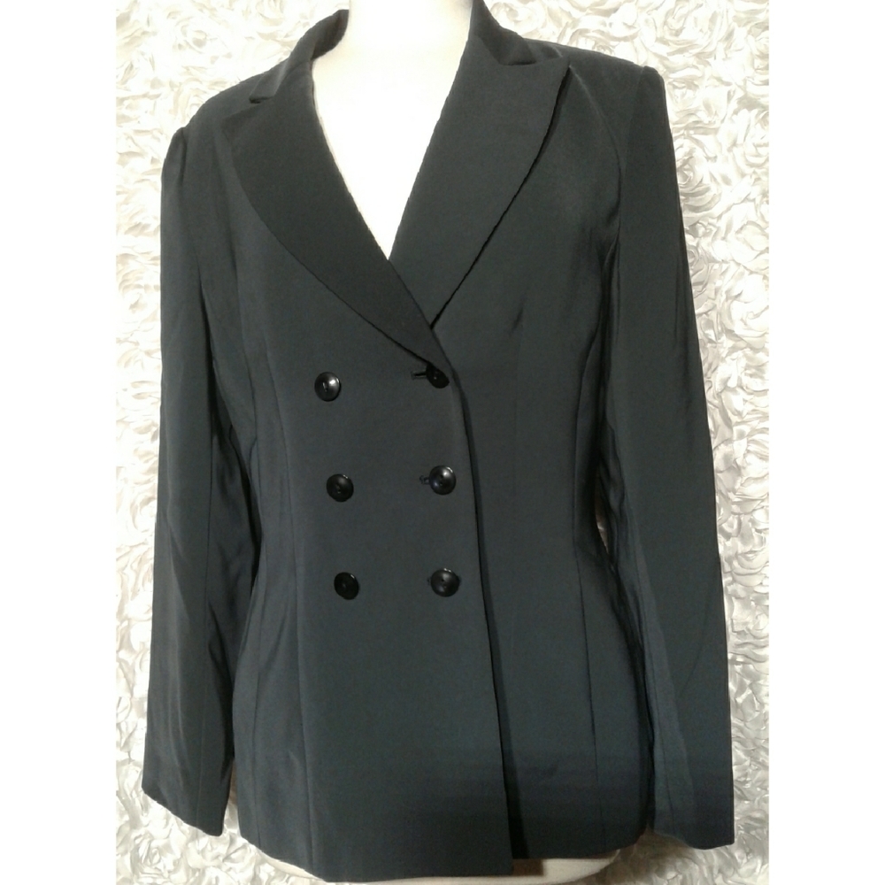 Kasper A.S.L. double Breasted Navy blue Blazer